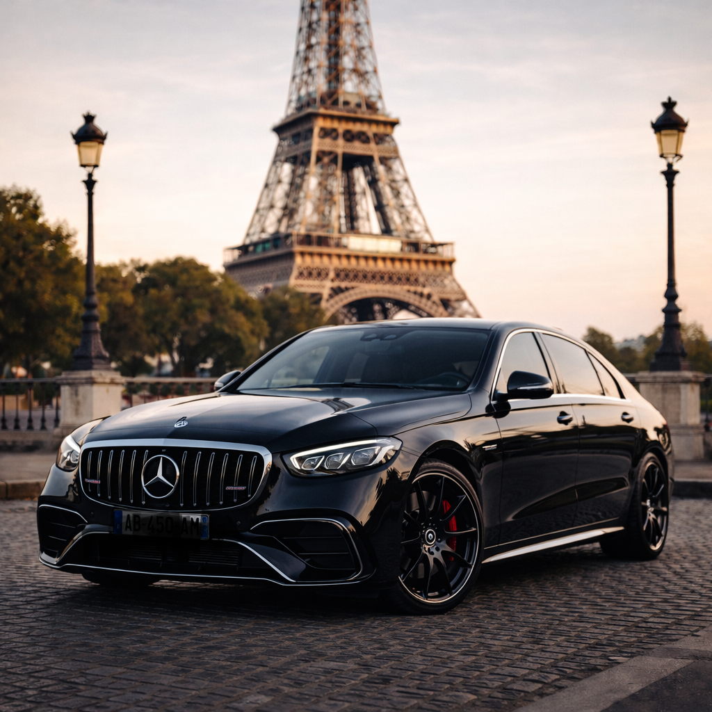 mercedes s class chauffeur service paris france