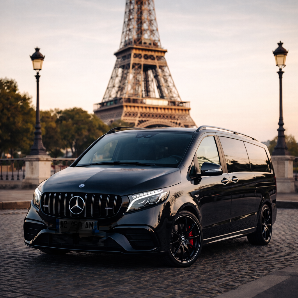mercedes v class private chauffeur van france